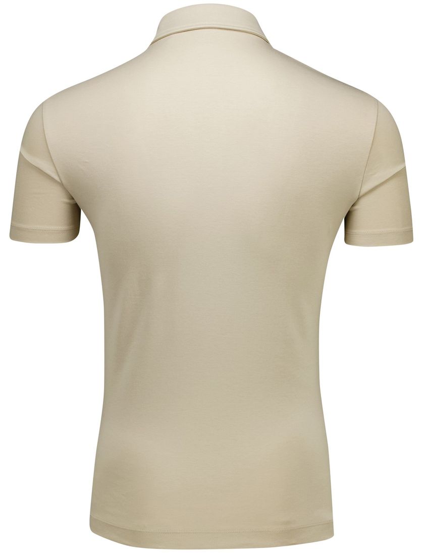 Boss Black Palosh polo beige effen korte mouw