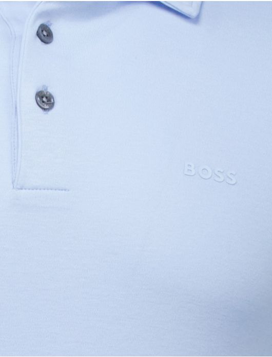 Boss Black Palosh polo lichtblauw jersey