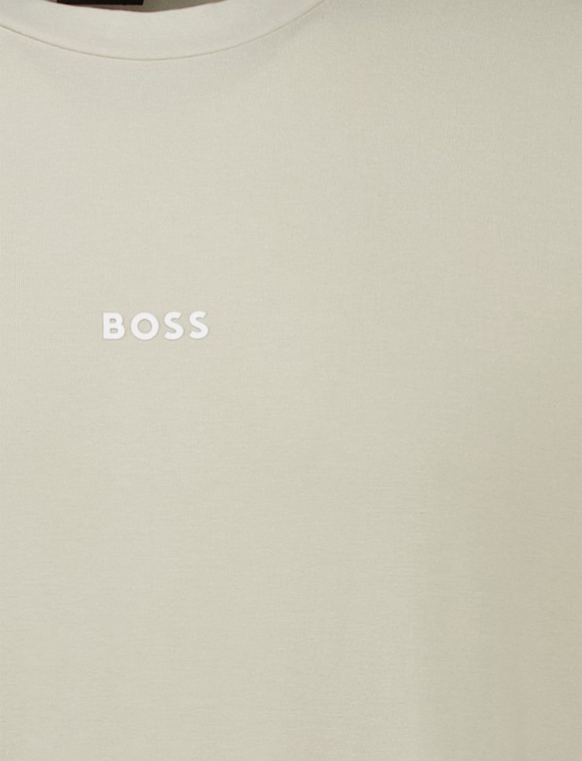 Boss Orange TChup effen beige katoen normale fit