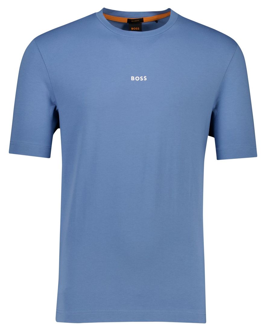Boss Orange TChup blauw effen normale fit katoen