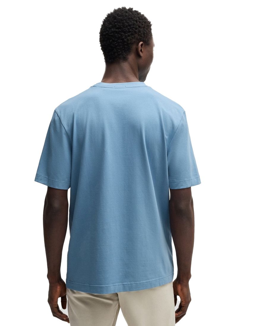 Boss Orange TChup blauw effen normale fit katoen