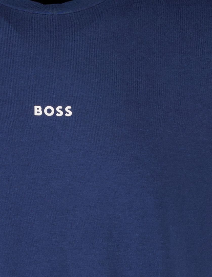Boss Orange T-shirt Tap blauw ronde hals