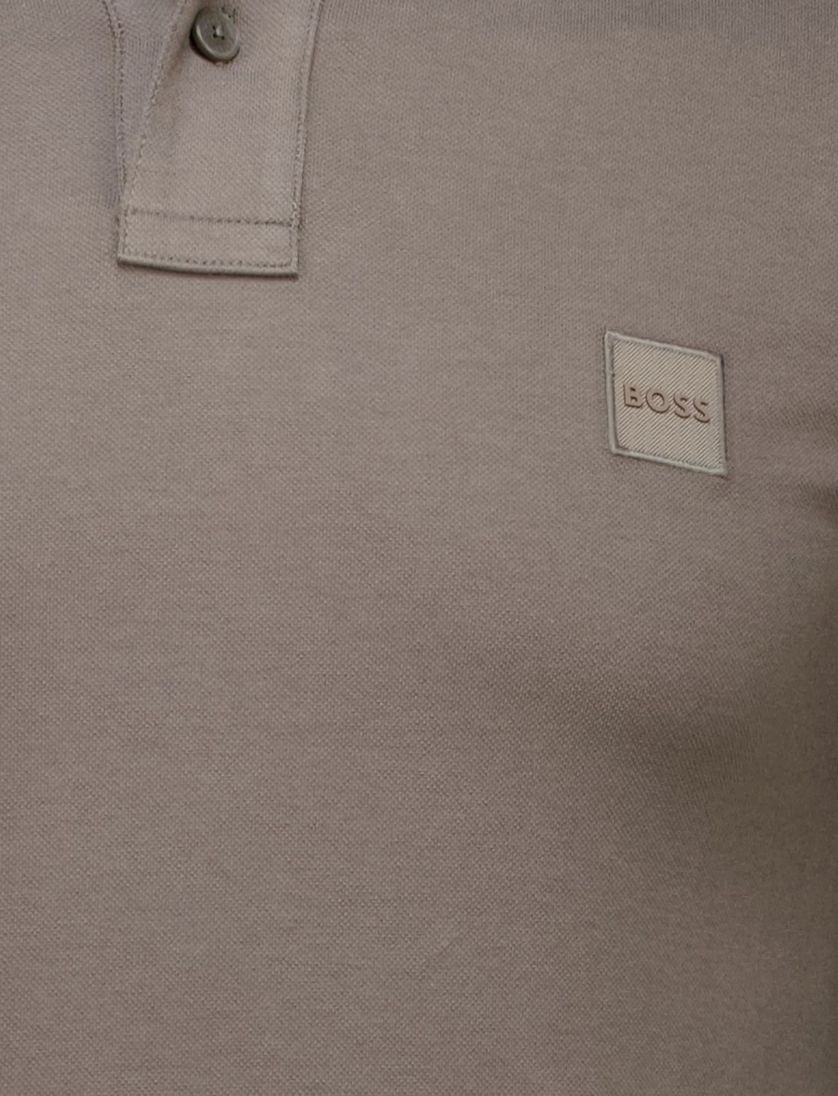 Boss Orange Passenger polo bruin effen