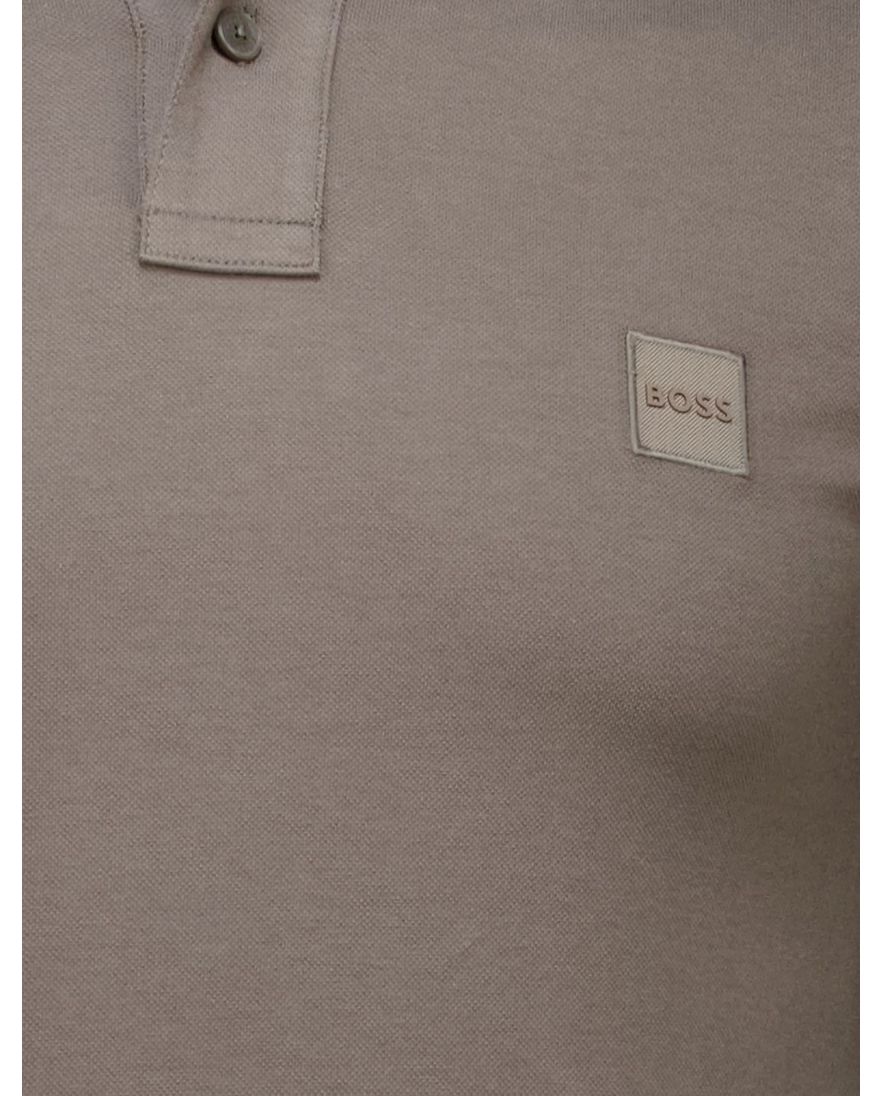 Boss Orange Passenger polo bruin korte mouw