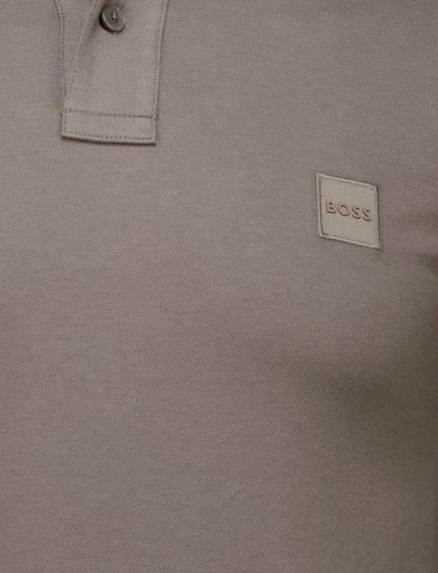 Boss Orange Passenger polo bruin korte mouw