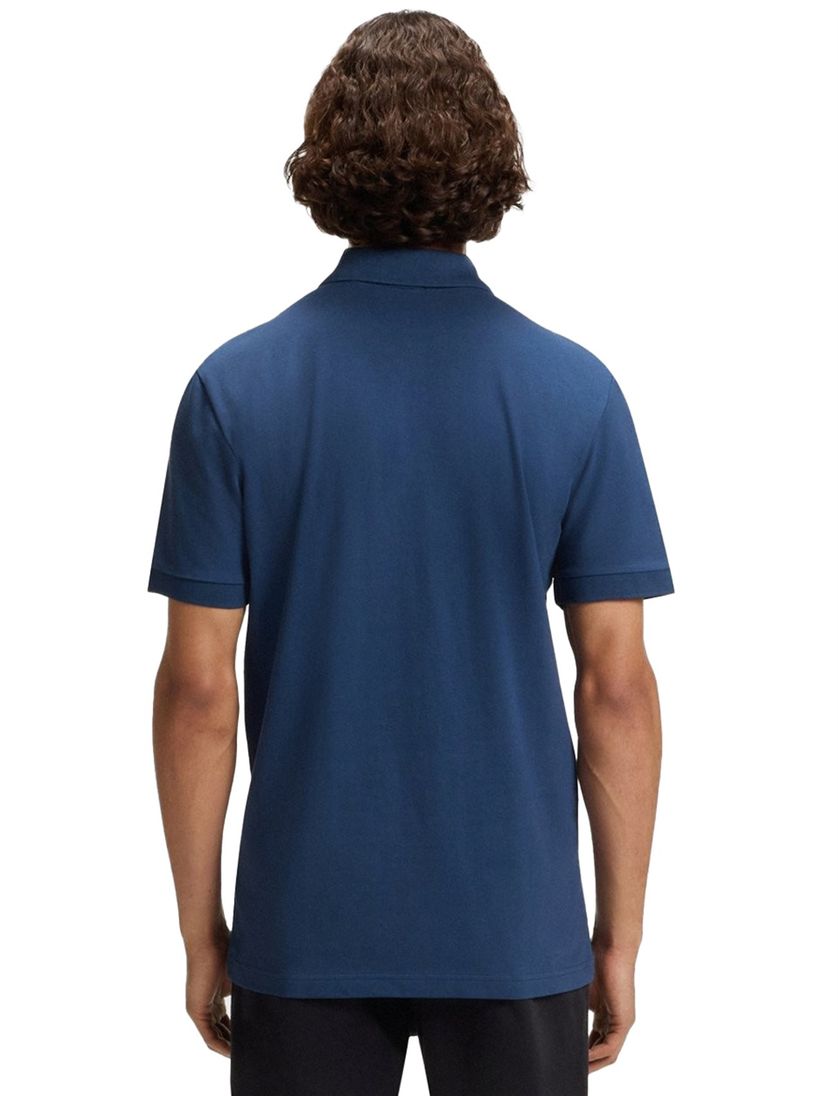 Hugo Boss Orange Bonneterie KM Open Blue katoen