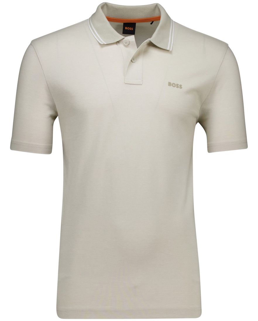 Hugo Boss Orange PeoxfordNew polo creme pique korte mouw