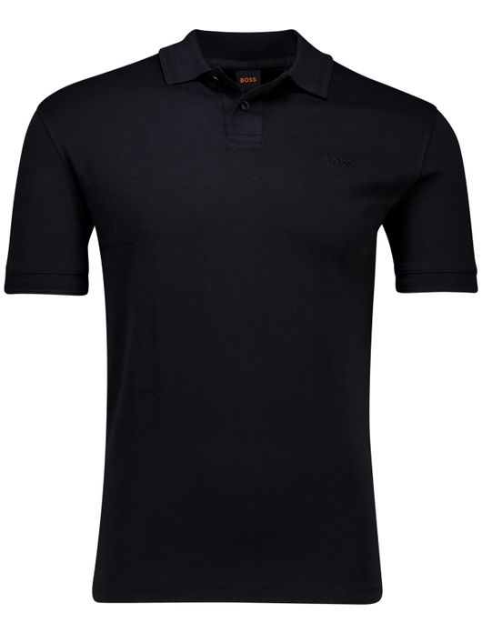 Boss Orange Polo Interlock zwart