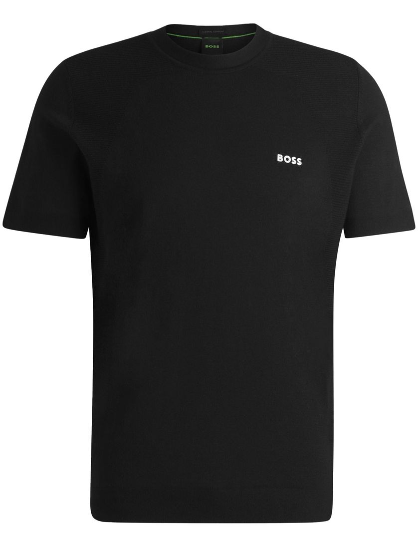 Boss Green Momentum Lite t-shirt zwart korte mouw