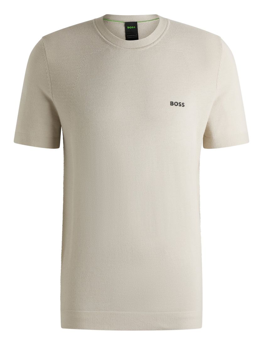 BOSS green t-shirt beige effen