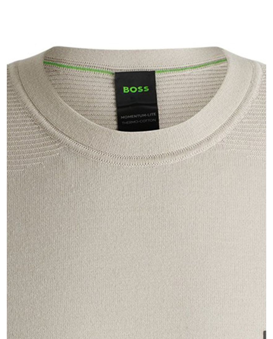 BOSS green t-shirt beige effen katoen