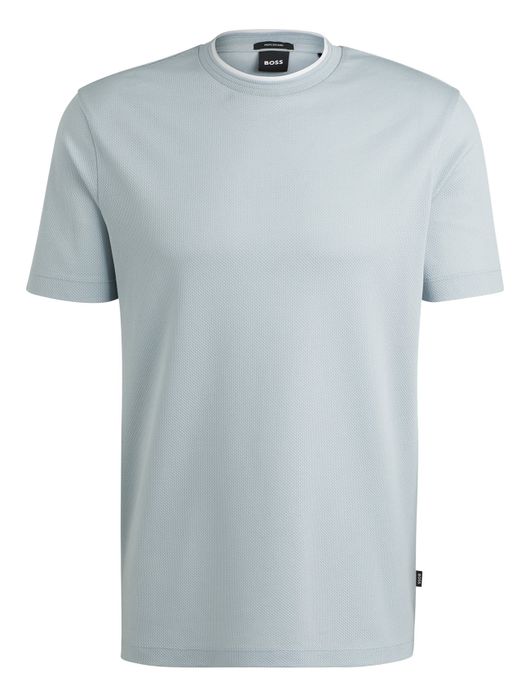 BOSS Black t-shirt lichtblauw effen