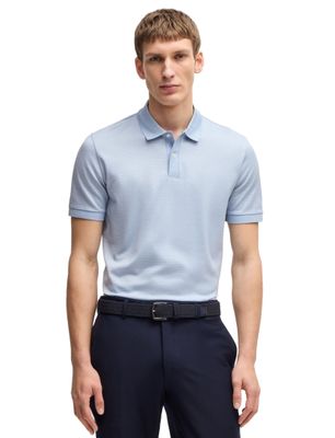 Hugo Boss Katoenen Boss Black H-parlay polo lichtblauw effen normale fit