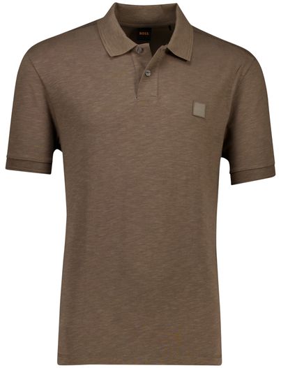 Hugo Boss Hugo Boss Orange Pe linen logo polo bruin