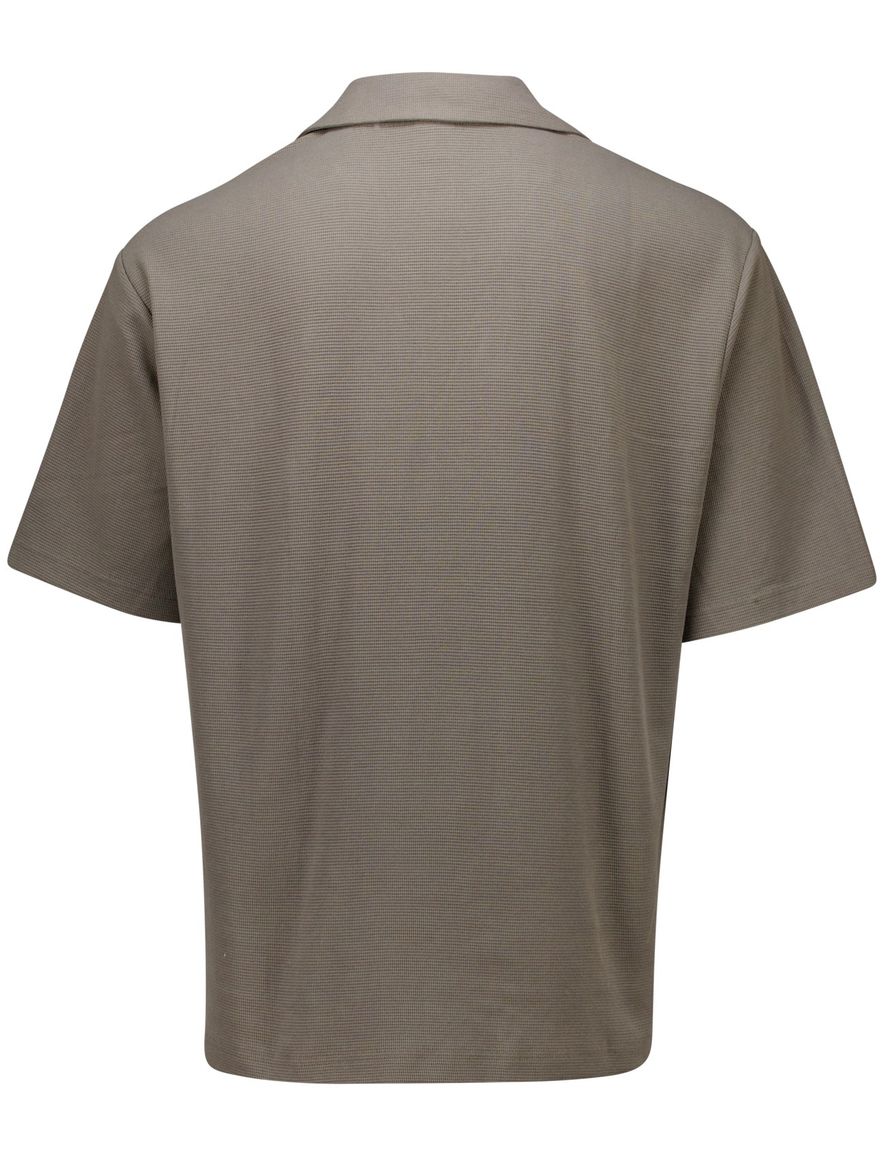 Boss Orange overhemd korte mouw Pe Waffleshirt