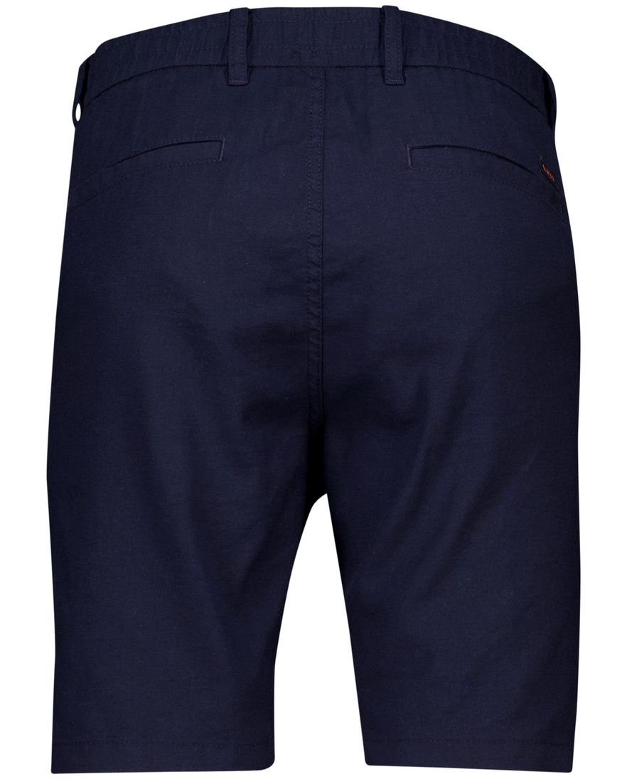 Boss Orange Chino donkerblauw effen linnen