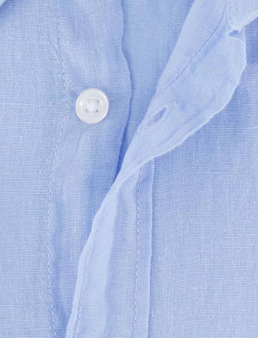 Boss Orange overhemd lichtblauw linnen lange mouw