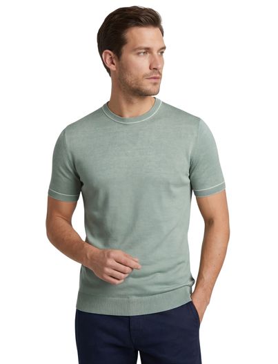 Hugo Boss BOSS Black t-shirt groen linnen