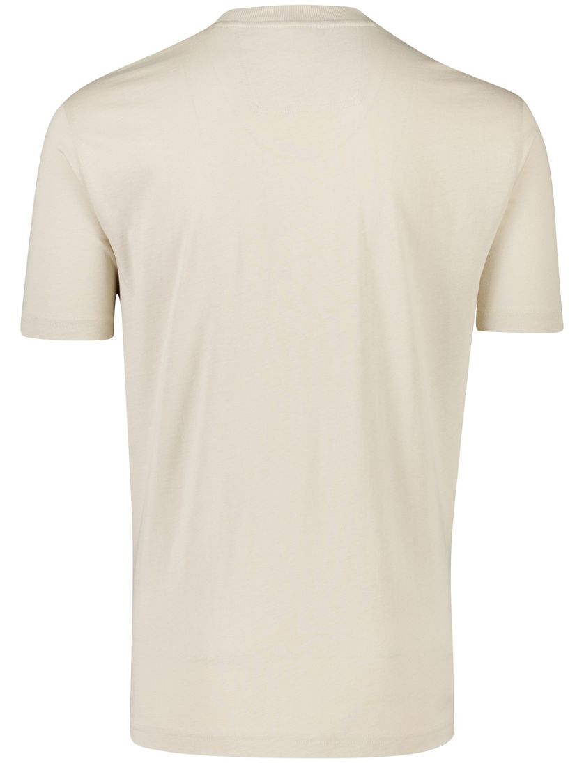 Boss Green t-shirt beige katoen ronde hals