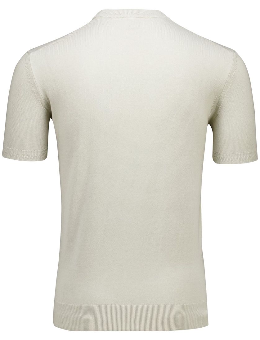 Boss Orange t-shirt beige Kanache met boord