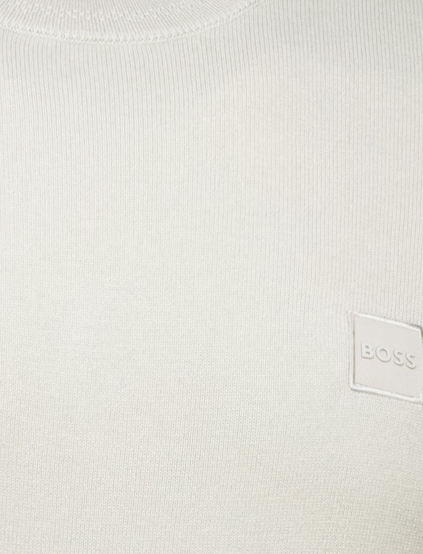 Boss Orange t-shirt beige Kanache met boord