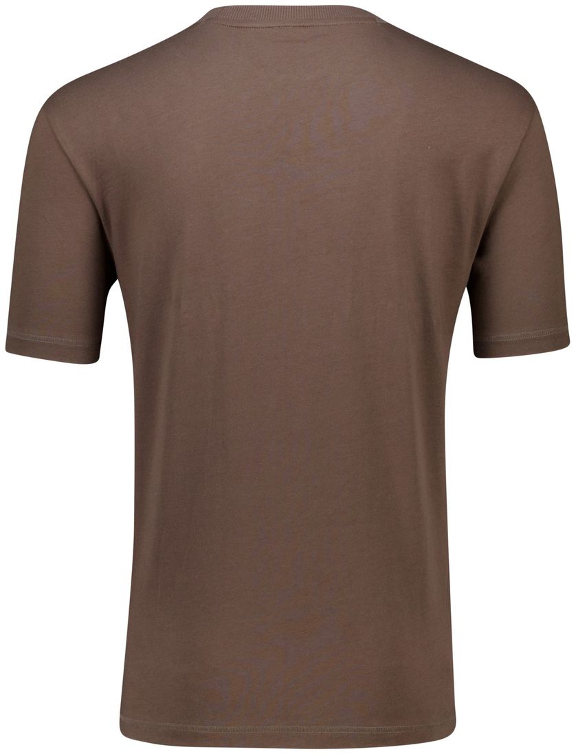 Boss Orange t-shirt bruin met logo katoen