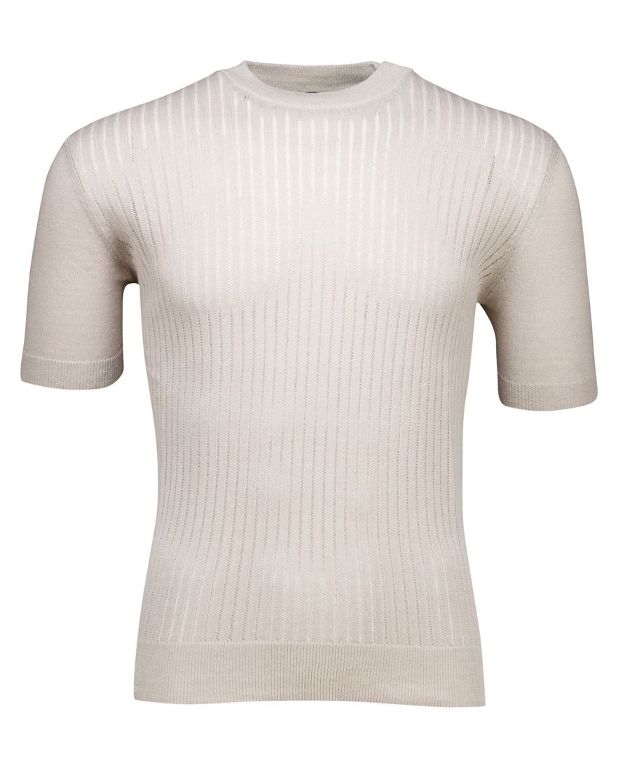 BOSS orange t-shirt Ajordino creme ronde hals