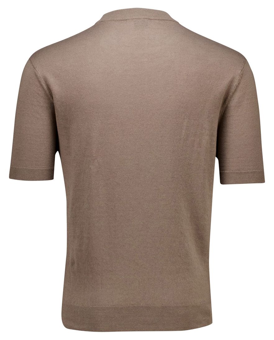 Hugo Boss Ajordino T-shirt bruin met boord