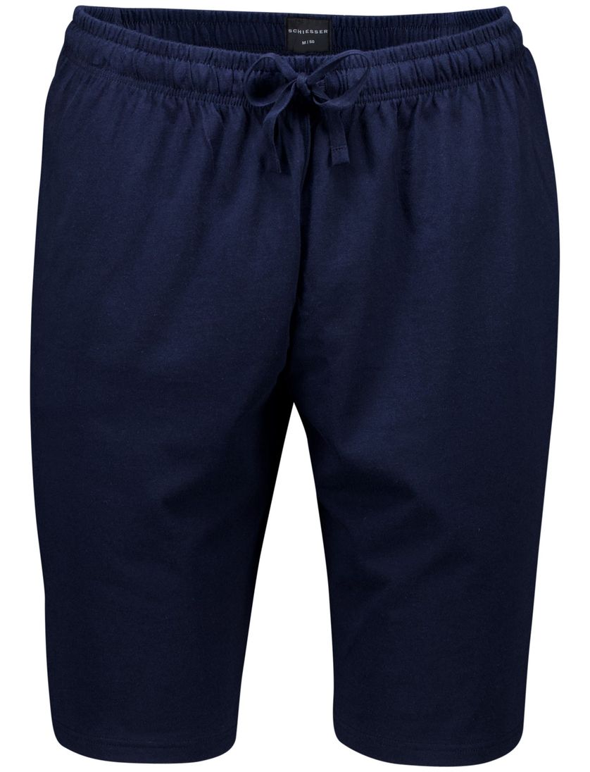 Schiesser heren pyjama kort grijs katoen