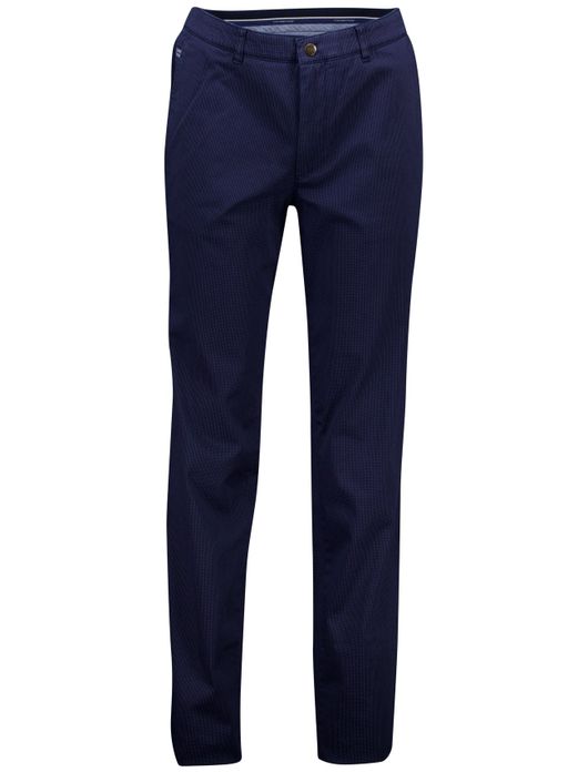 Com4 pantalon chino donkerblauw effen