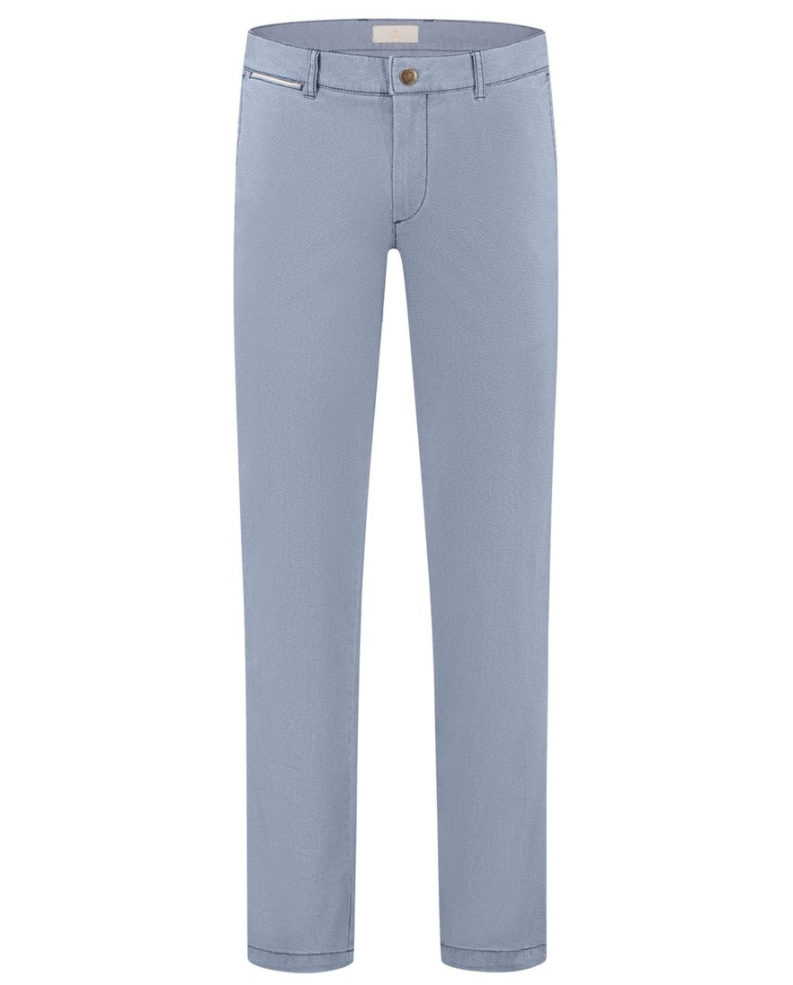 Com4 broek blauw katoen effen