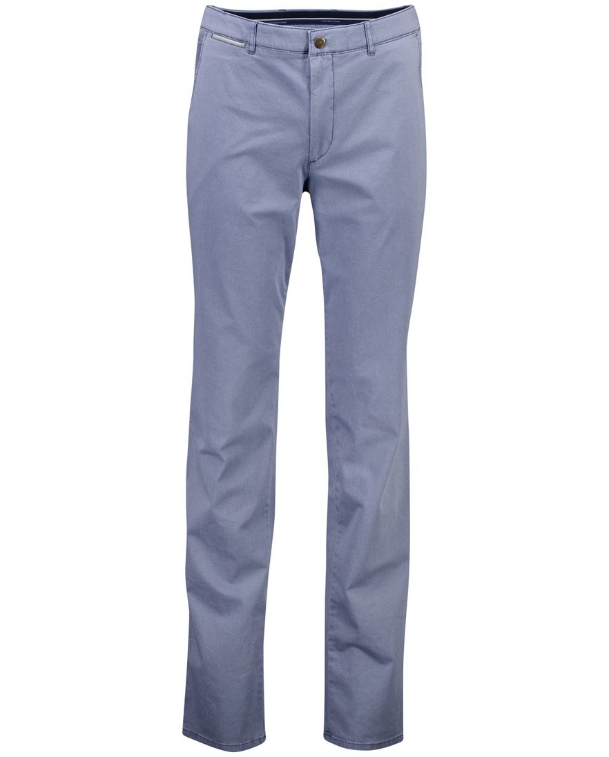 Com4 modern chino blauw katoen
