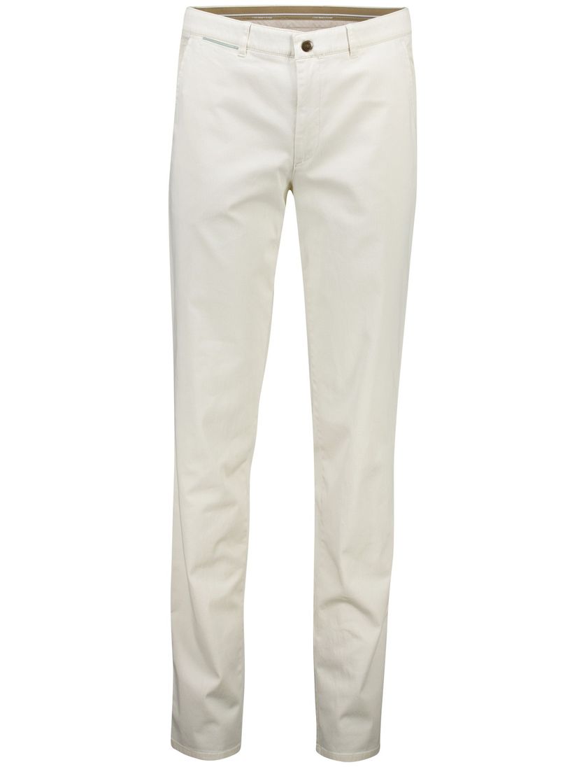 Pantalon Com4 beige modern chino katoen