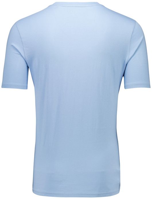 Schiesser shortama lichtblauw geprint comfort fit