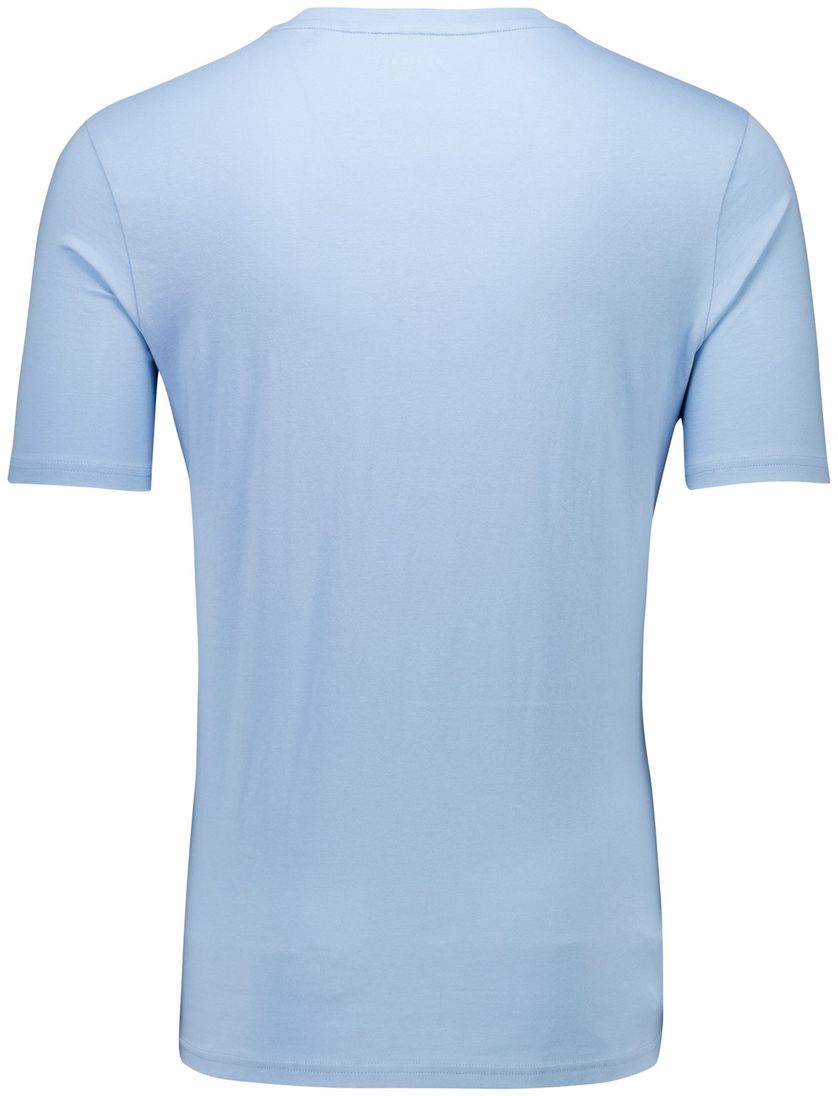 Schiesser shortama lichtblauw geprint pyjama