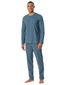 Schiesser pyjama blauw geprint katoen