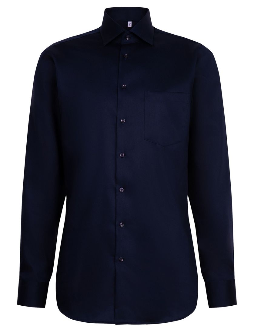 overhemd Seidensticker donkerblauw katoen