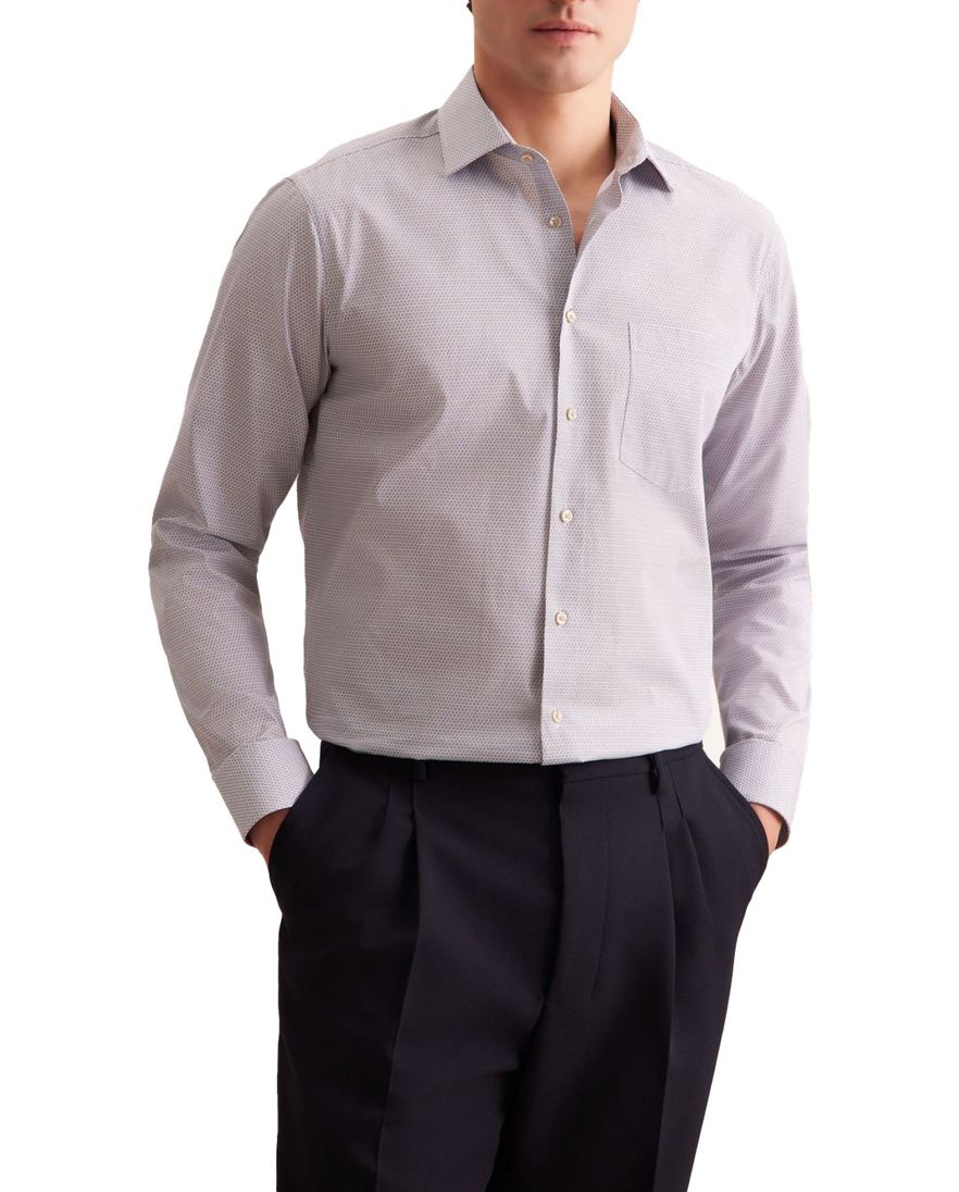 Overhemd Seidensticker beige print