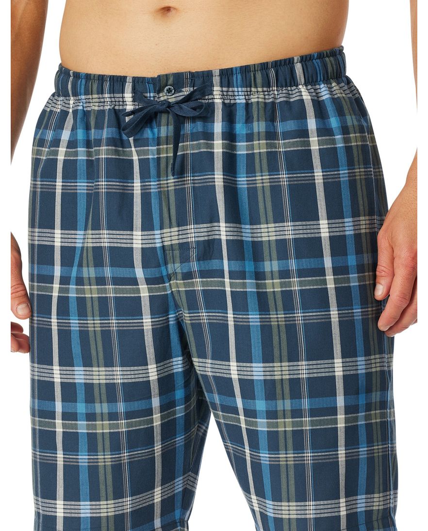 Schiesser pyjamabroek kort navy katoen