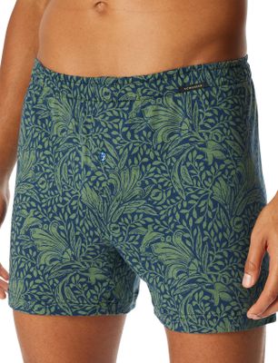 Schiesser Schiesser boxershorts 2-pack navy geprint katoen