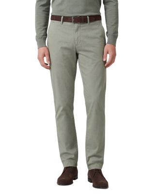 Eurex Eurex pantalon groen effen normale fit katoen