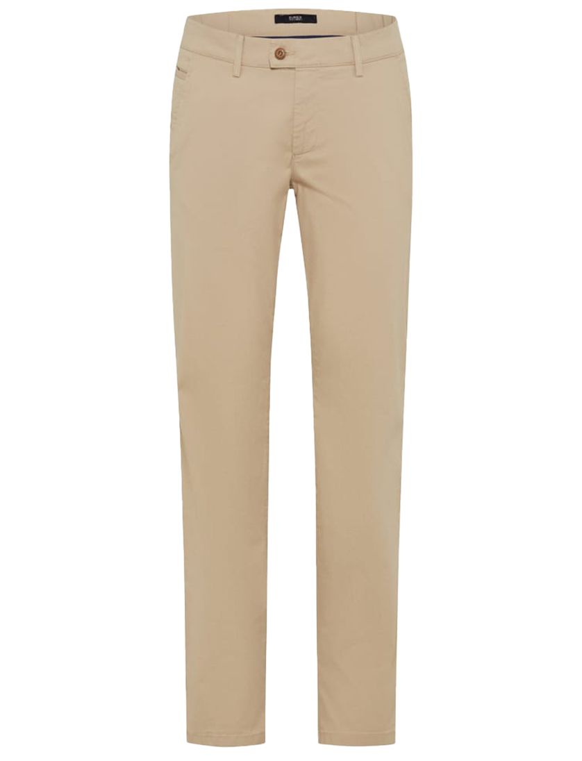 Beige Eurex pantalon beige effen normale fit