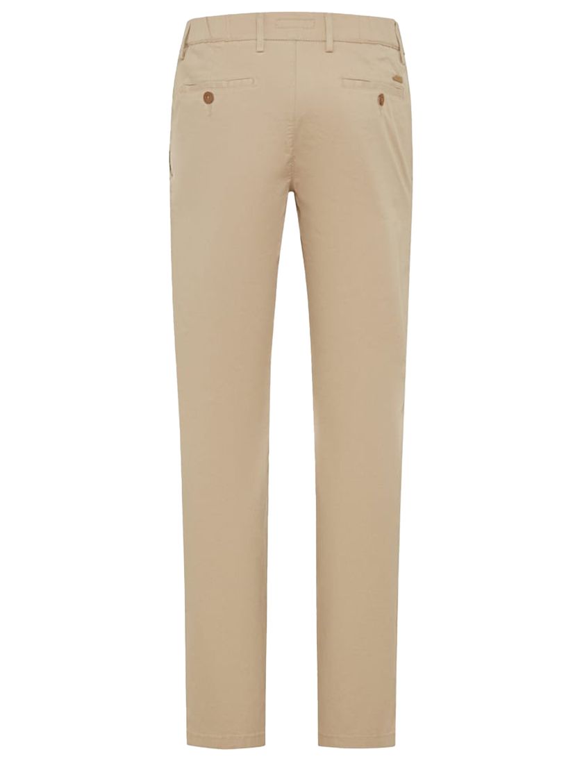 Beige Eurex pantalon beige effen normale fit