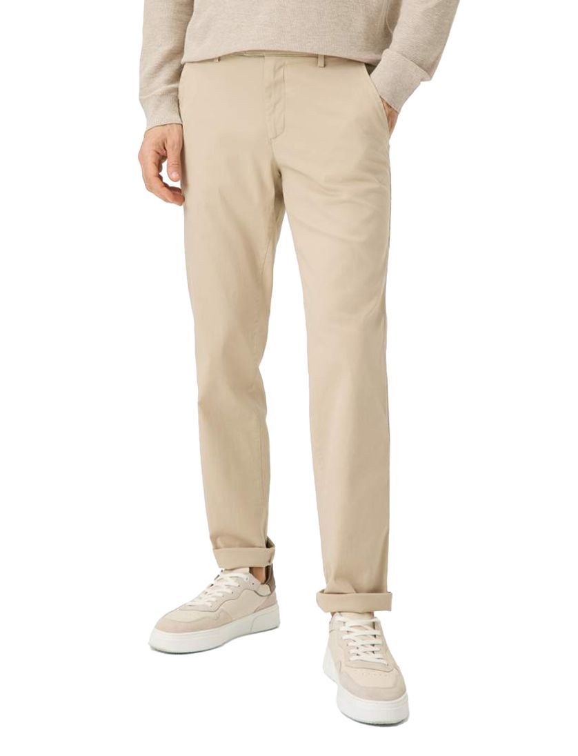 Beige Eurex pantalon beige effen normale fit
