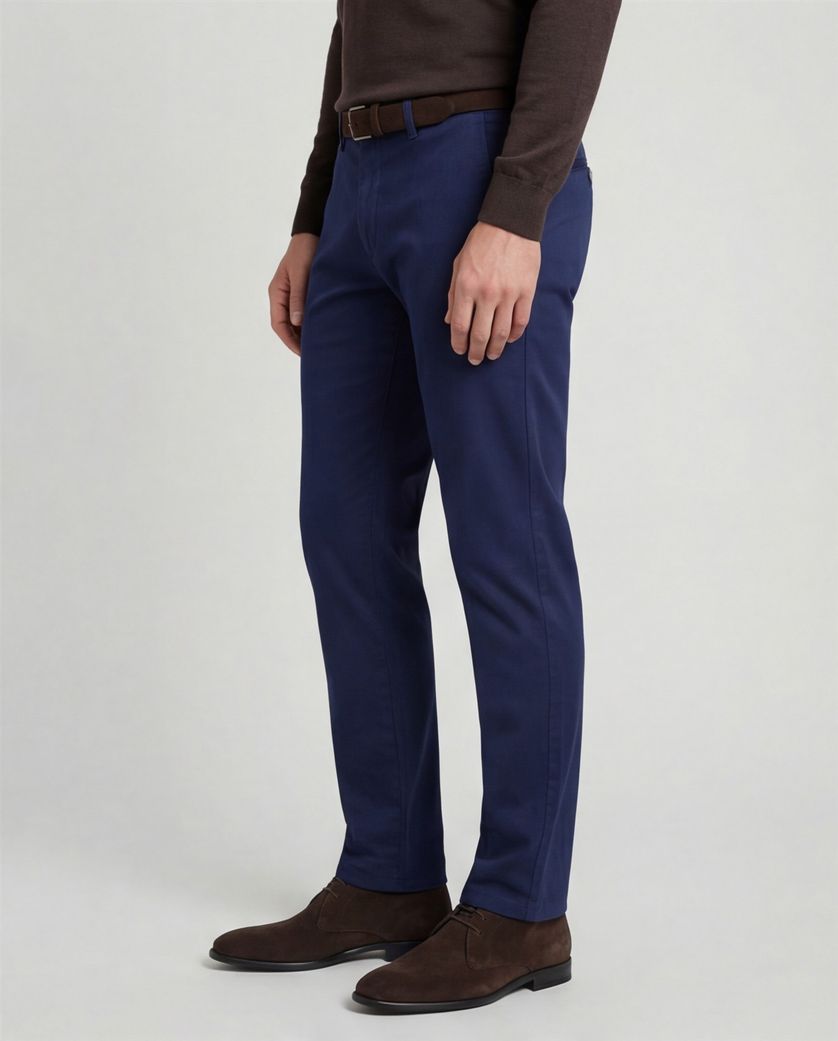 Eurex Joe regular fit pantalon blauw effen