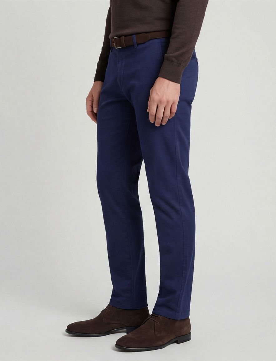 Eurex Joe regular fit pantalon donkerblauw flatfront