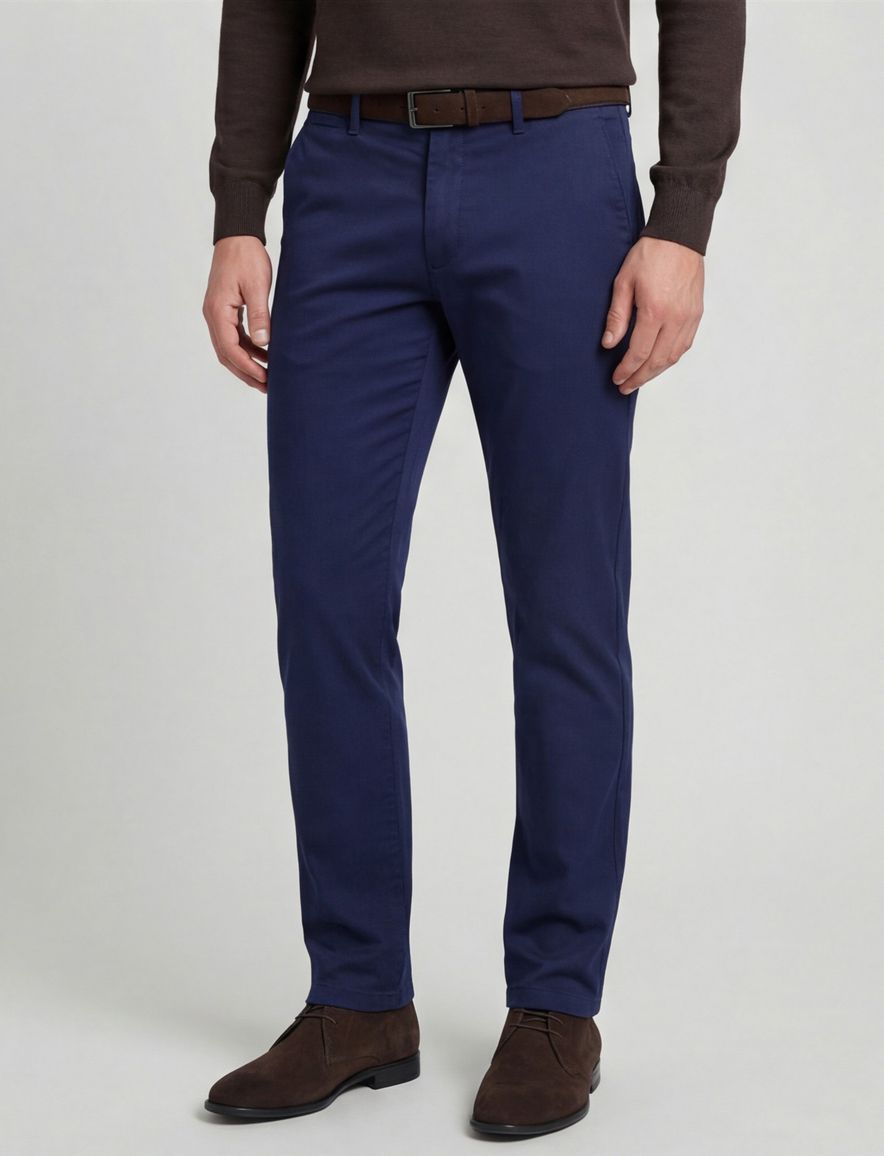 Eurex Joe regular fit pantalon donkerblauw flatfront