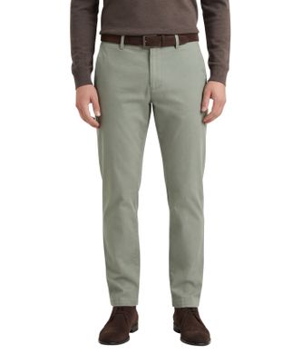 Eurex katoenen Eurex pantalon effen groen normale fit