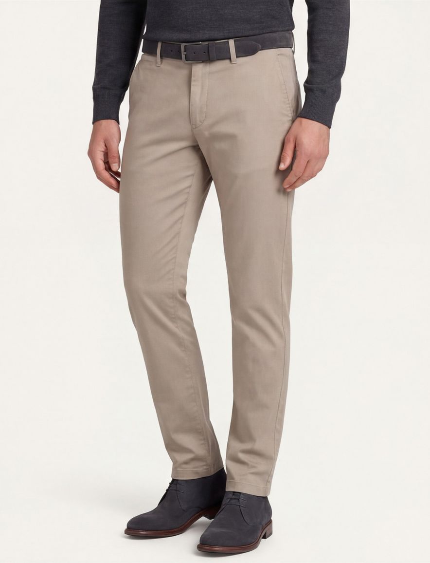 Eurex pantalon flatfront beige katoen