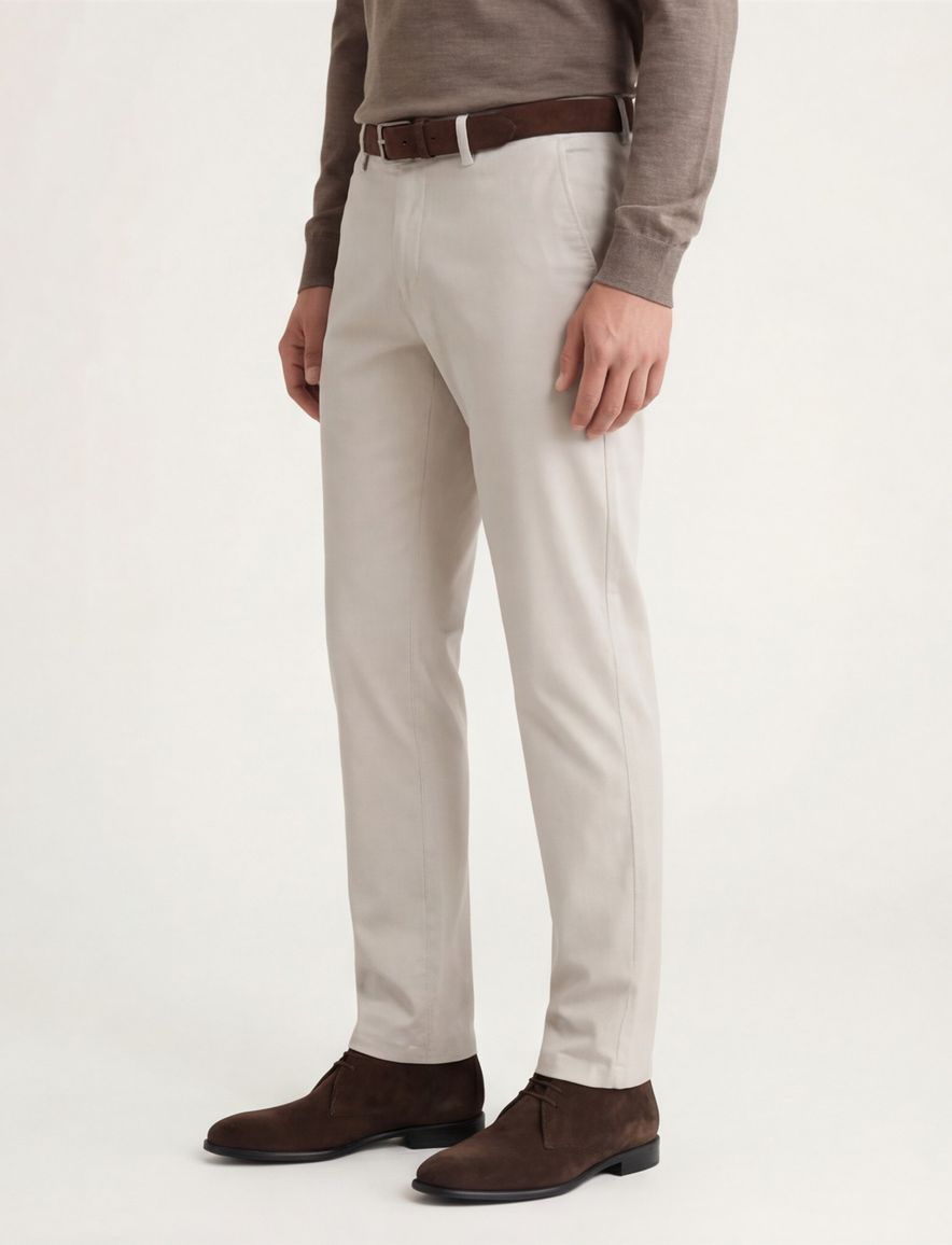 Eurex pantalon katoen wit normale fit